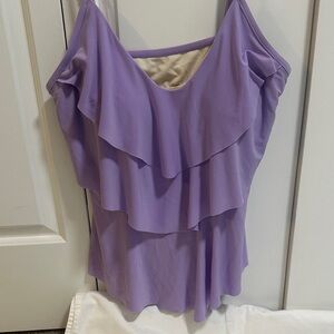 Lavender Ruffle Women's Bikini Top